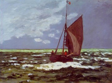 Paysage marin orageux Claude Monet Peinture à l'huile